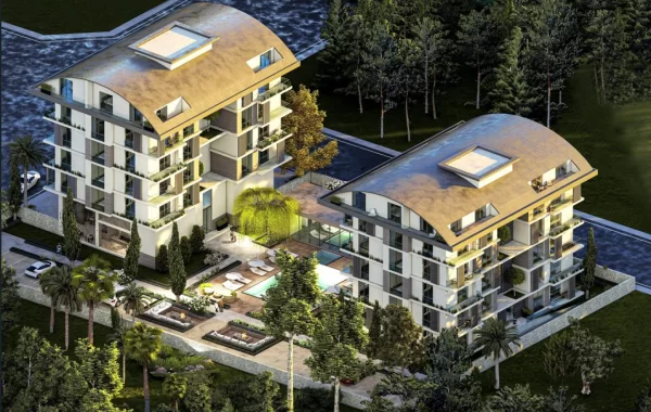 Astounding apartments for sale in Kargicak, known for its beautiful nature, and stunning views