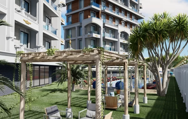 Modern complex with apartments for sale in Turkler, charming seaside town perfect for holiday