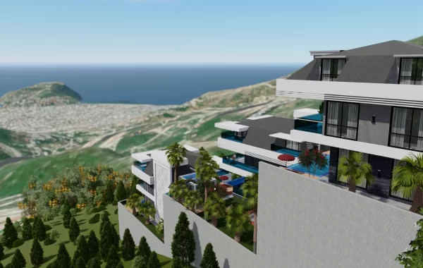 Bezaubernder Villenkomplex zum Verkauf in Alanya, die Stadt der Sonne und des Meeres