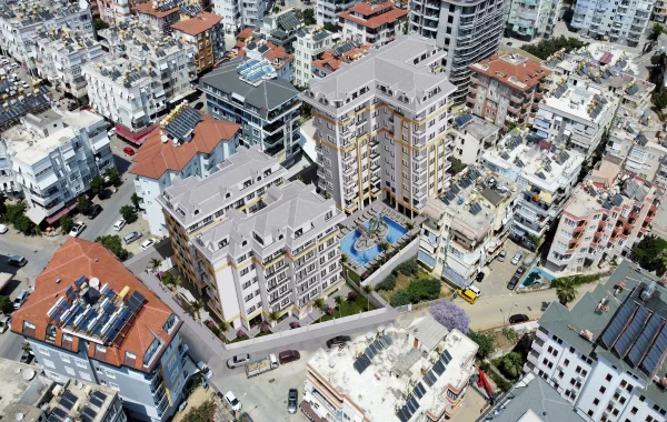 Lyxiga lägenheter till salu i Alanya, belägna i den mest populära delen av staden