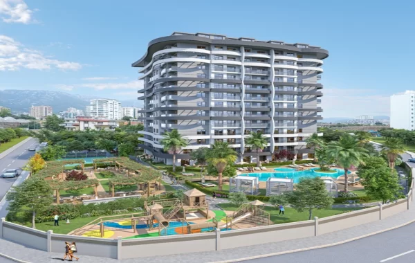 Zeitloser Wohnkomplex in Alanya/Mahmutlar, einem der berühmtesten Ferienorte in der Türkei