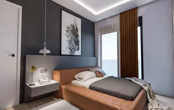 Eleganter Komplex wird in Kestel sehr nahe zum Strand gebaut, eine sehr schöne und ruhige Gegend