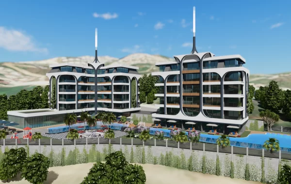 Anmärkningsvärda lägenheter till salu i Kargicak, Alanya, område med vackert naturlandskap
