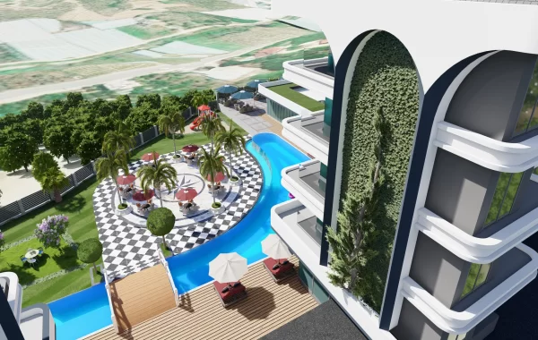 Anmärkningsvärda lägenheter till salu i Kargicak, Alanya, område med vackert naturlandskap