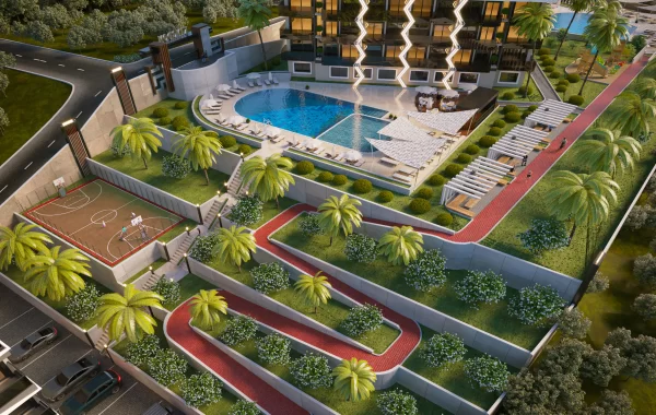 Prestigious hotel style omplex for sale in Avsallar, famous for its sandy beaches and pine forest