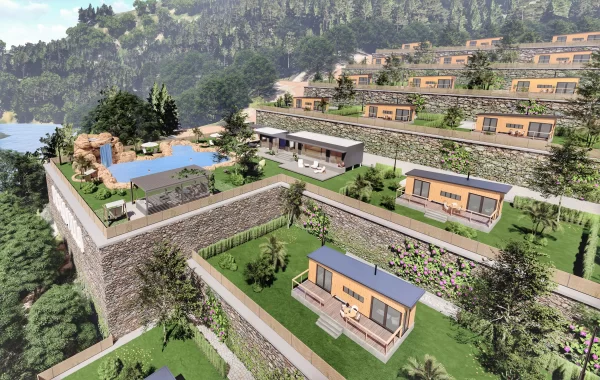 Rare Prefabricated Complex for sale in Mahmutlar, surrounded by Taurus Mountains & Mediterranean Sea