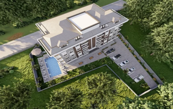 Anmutiger Komplex zum Verkauf in Oba, berühmt für seine ruhige Atmosphäre und erstaunliche Natur