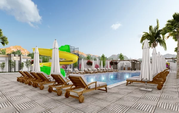 Stilvoller Komplex in Demirtas, einer beliebten Gegend von Alanya mit großem Entwicklungspotenzial