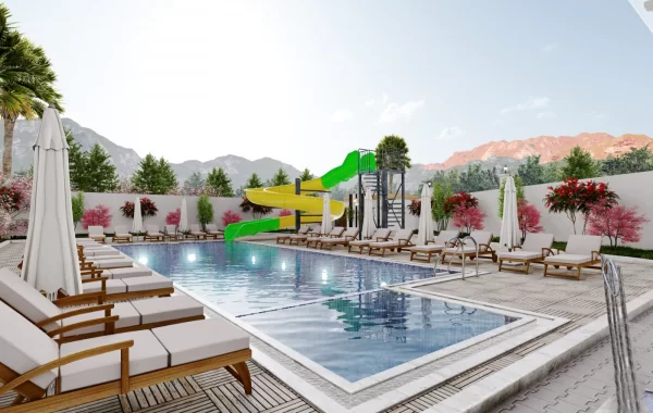 Stilvoller Komplex in Demirtas, einer beliebten Gegend von Alanya mit großem Entwicklungspotenzial