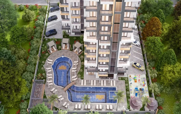 Сказочный комплекс на продажу в Махмутларе, популярном районе, среди местных и иностранных жителей
