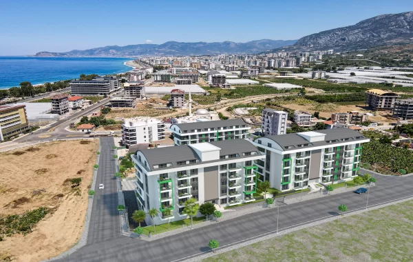 Neue bezugsfertige Wohnungen zum Verkauf, nur 200 m vom Meer entfernt in Kargicak/Alanya