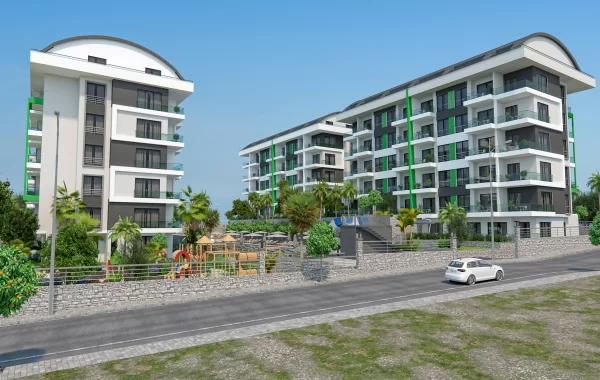 Neue bezugsfertige Wohnungen zum Verkauf, nur 200 m vom Meer entfernt in Kargicak/Alanya