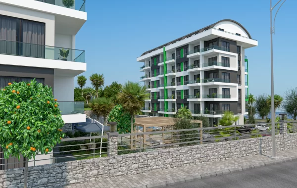 Neue bezugsfertige Wohnungen zum Verkauf, nur 200 m vom Meer entfernt in Kargicak/Alanya