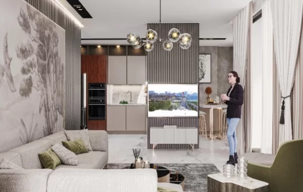 Brillanter Komplex in Mahmutlar, Alanya mit sozialen Bereichen & Stadtleben in der Nähe des Meeres