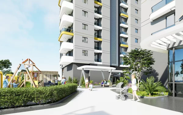 Brilliant Complex in Mahmutlar, Alanya. Where social areas & city life are intertwined near the sea