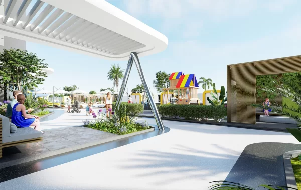 Brilliant Complex in Mahmutlar, Alanya. Where social areas & city life are intertwined near the sea