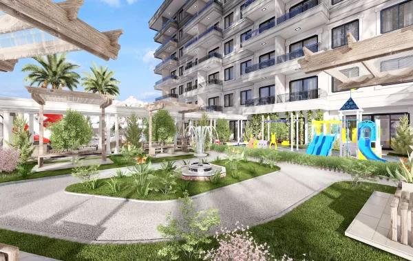 Wohnungen mit modernem Design in Gazipasa, berühmt für seine üppige Landschaft und ruhige Umgebung