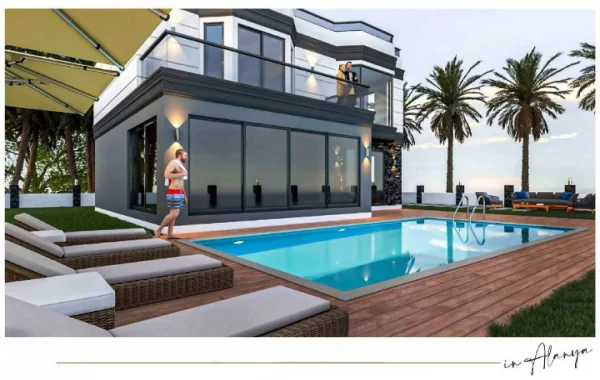 Luxusvillen mit privaten Pools und hohem Standard in Kargicak, der schönen Region von Alanya