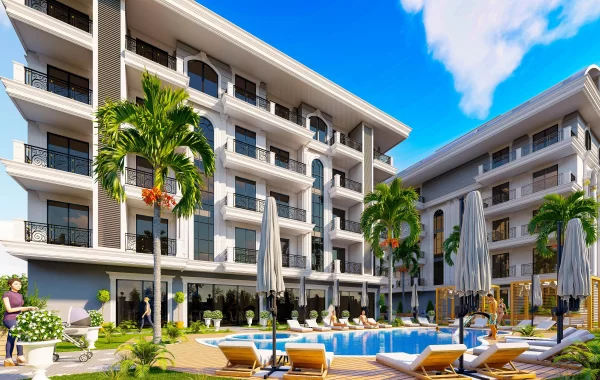 Elegante Immobilien mit reichhaltiger Ausstattung im Komplex in Oba, Alanya
