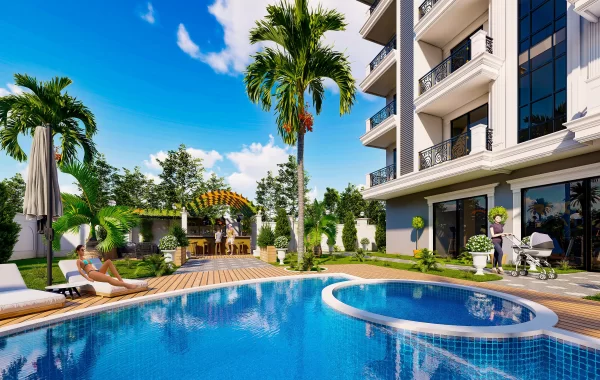 Elegante Immobilien mit reichhaltiger Ausstattung im Komplex in Oba, Alanya