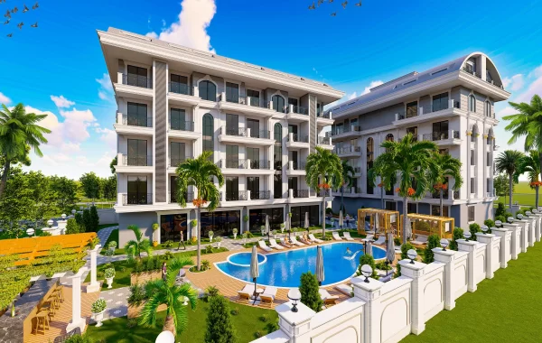 Elegante Immobilien mit reichhaltiger Ausstattung im Komplex in Oba, Alanya