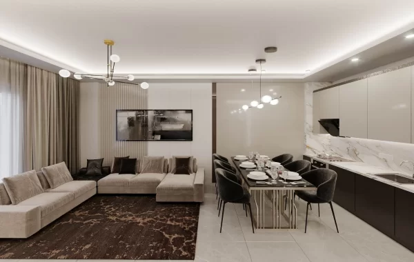 Der brandneue Wohnkomplex in mit luxuriösen Wohnungen befindet sich in Oba, Alanya