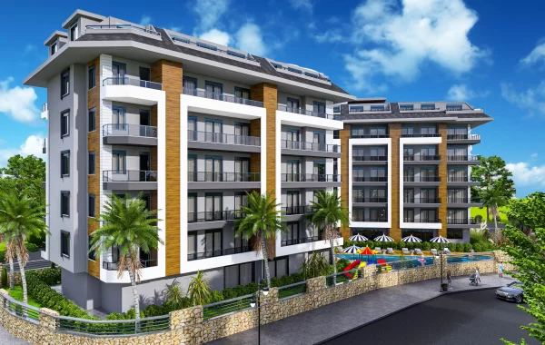 Der brandneue Wohnkomplex in mit luxuriösen Wohnungen befindet sich in Oba, Alanya