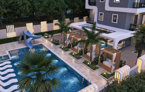 Modern Complex close to various amenities situated in the developing area of Mahmutlar Alanya