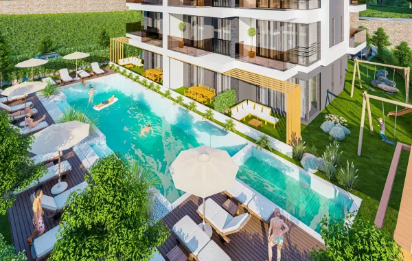 Der friedliche Komplex in Demirtas, Alanya bietet Ihnen ein angenehmes Leben